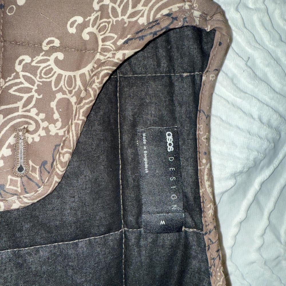ASOS Design Brown Quilted Jacket - Picture 6 of 7